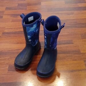 EUC SIZE 3Lands' End Kids Blue Galaxy Boots